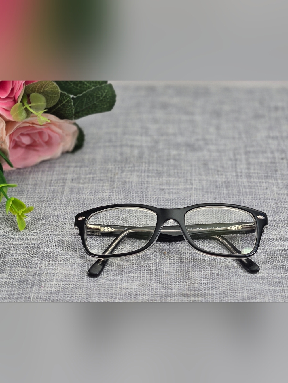 Ray-Ban Junior Kids RB 1531 3529 Black/Clear Full Rim Eyeglasses Frames
